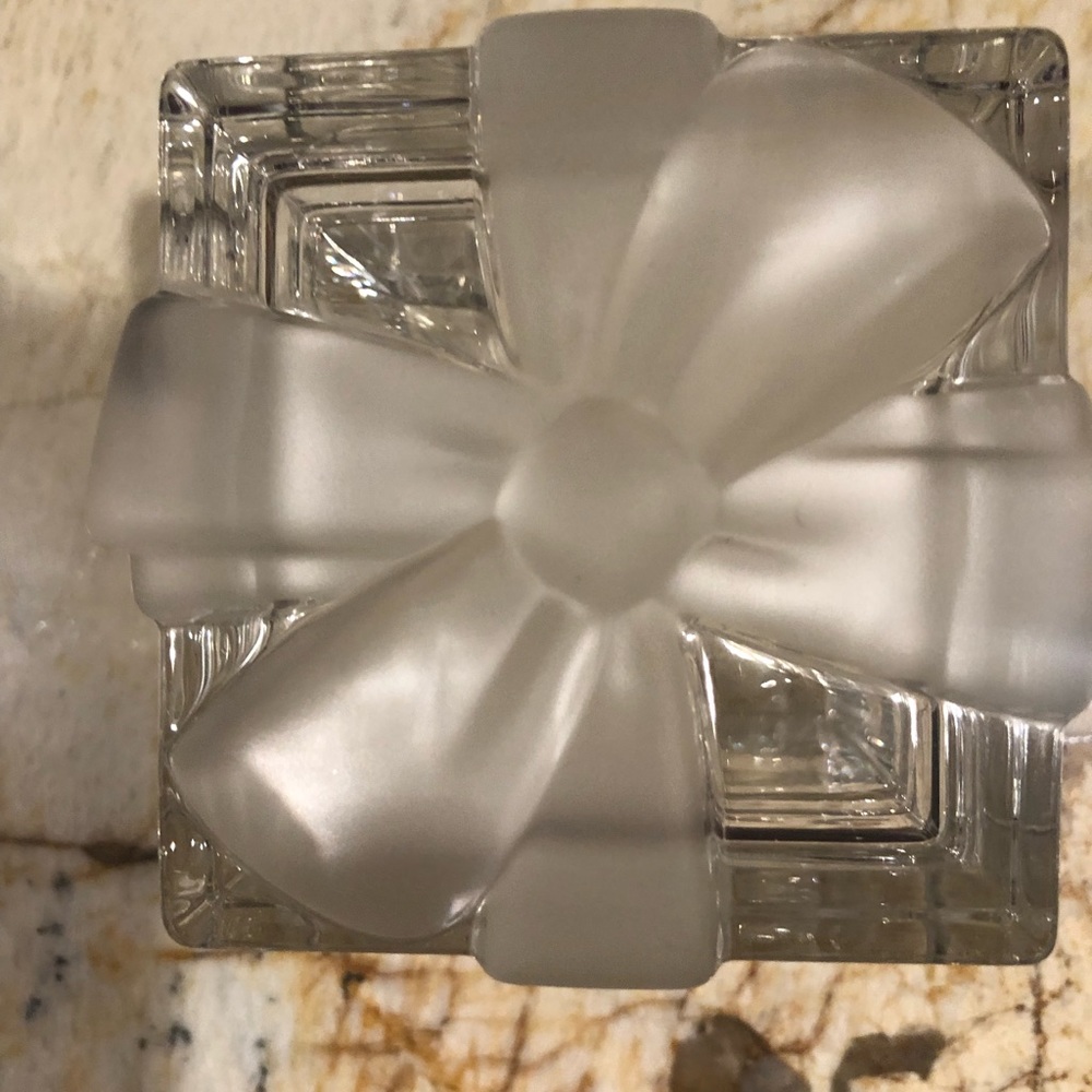 Authentic Tiffany & Co. Classic Crystal Bow & Ribbon Box